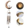 Led Solar Powered Sun And Moon Wind Chime Waterproof Light For Garden Decoration Outdoor Home Lighting
