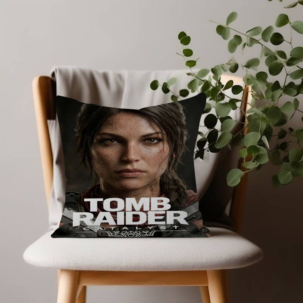 pc Tomb Raider Game Pillow Cushion Cover Pillowcase Living Room Sofa Home Decor Customized