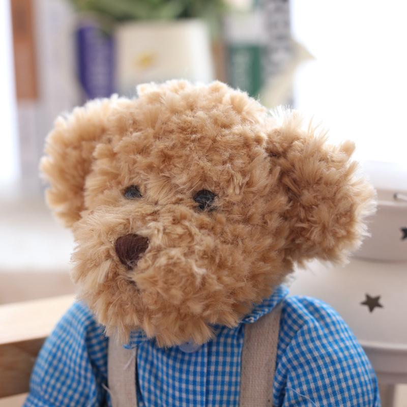 2 Pcs/lot 26cm Lovely Couple Teddy Bear With Cloth Plush Toys Dolls Stuffed Toy Kids Baby Children Girl Birthday Christmas Gift