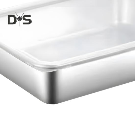 Stainless Steel Lunch Box with Transparent Lid Leakproof Food Container for Cheese Deli Meat Fruits Oven Baking Picnics Raised Bottom Patterns Food