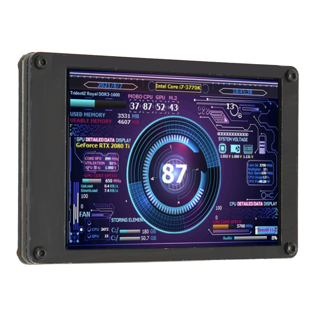 Computer Temp Monitor 3.5 Inch IPS USB Mini Screen Temperature Display PC CPU Data Monitor for PC CPU RAM Data