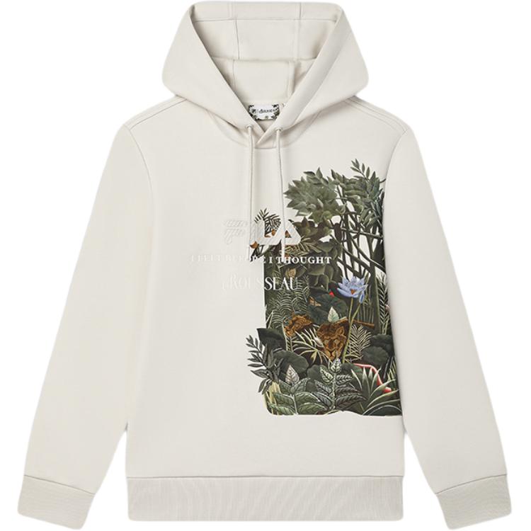 

Fila X Руссо Серия Наследие Повседневный Удобный Худи с вышивкой «Джунгли» Мужские худи Лактоза F11M448216F-BG M