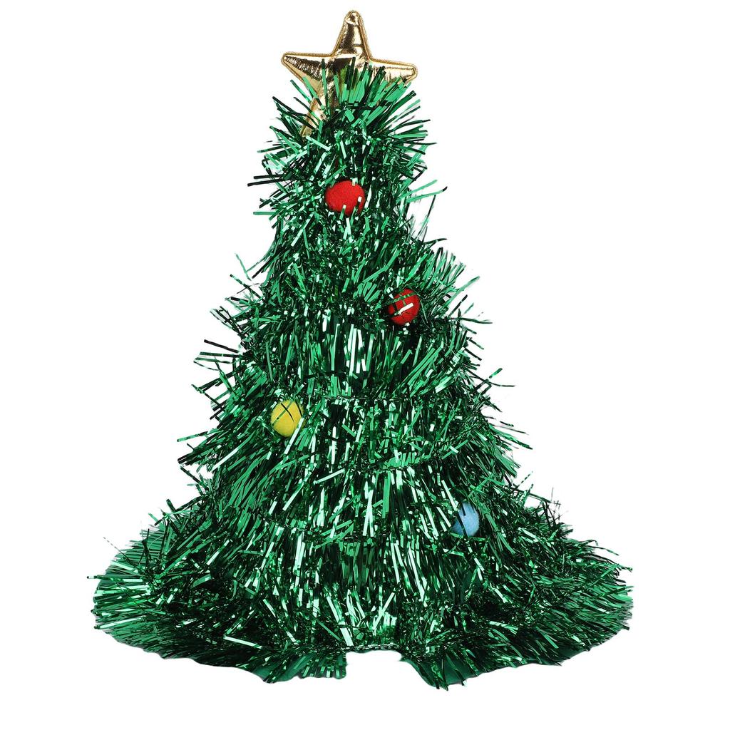 Xmas Tree Hat Fun Festive Eye Catching Xmas Tree Star Costume Hat Decoration for Holiday Parties