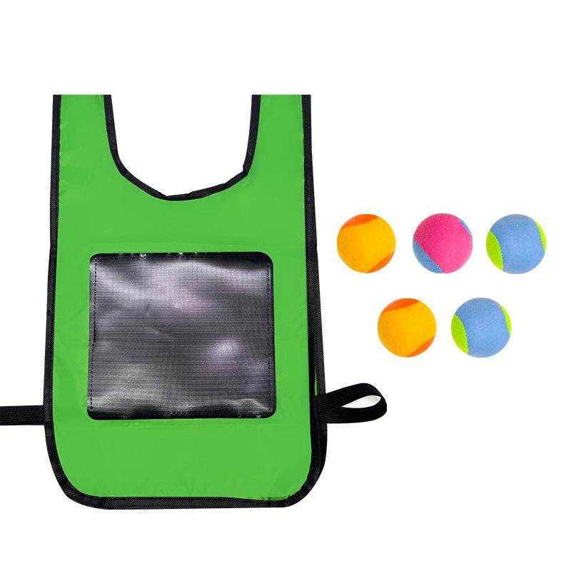 Sticky Ball Set for Kids and Family - Vests and Beanbags for Indoor Outdoor Throwing , Dodgeball with Hook-and-Loop Balls, Assorted Colors
