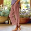 Women's Fashion Casual Pants Solid Color Straight Pants Elastic Waist Pants With Pockets
