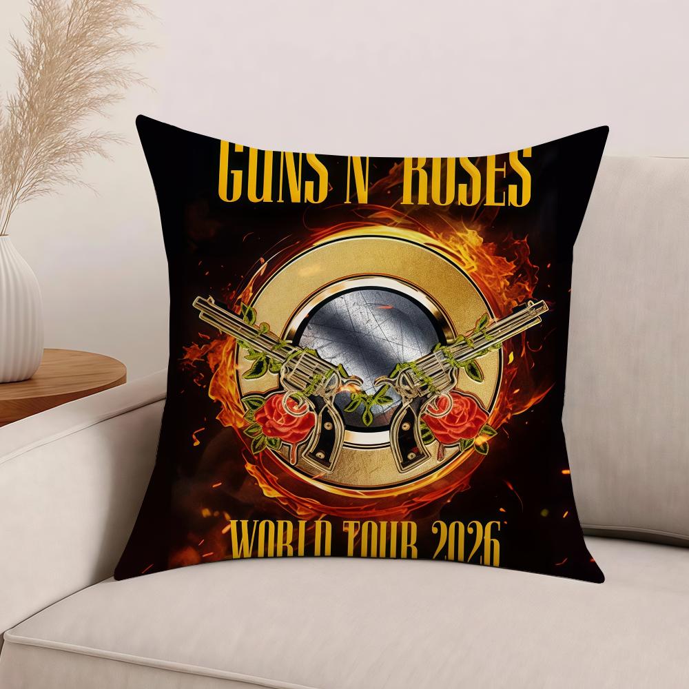 Rockband G-Guns N' R-Roses Kuddfodral Kontorskuddar Lämpliga för Soffa Bil Sovrum Dekorativt Kuddfodral