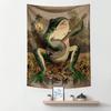 1Pc Retro Frog Tapestry, Banjo-Playing Animal 2D Print Decor, Polyester Material, All-Season For Bedroom Living Room Wall