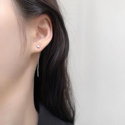 Třílístkový jetel Láska Hvězda Ušní kabel Temperament Středně dlouhý styl pro úpravu tvaru obličeje Jednoduchý design