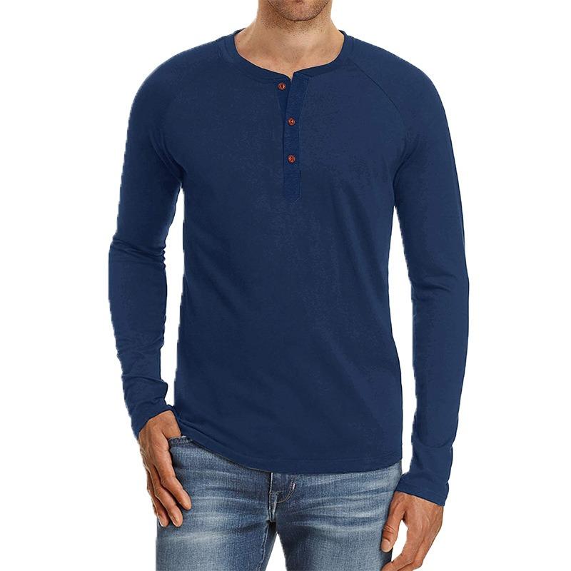 

Men’s Long Sleeve Solid Henry Shirt Beauty S білий