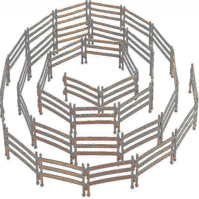 Plastic Farm Fence Toy Set 40Pcs for Horse Corral Barn Paddock Playset