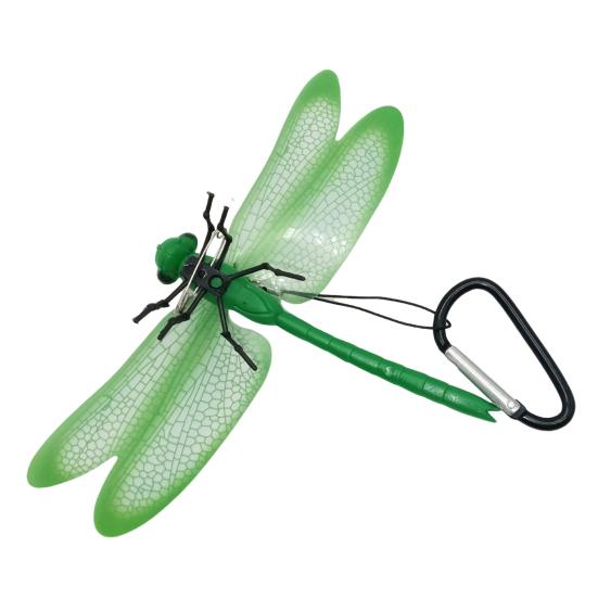 Falešná dekorace vážky s karabinou Přenosný venkovní kempingový komár Odpuzovač much Simulovaný 3D