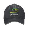 Vintage Ayrton Senna Brazil Logo  Baseball Cap Unisex Style Distressed Denim Washed Sun Cap  Outdoor Summer Gift Hats Cap