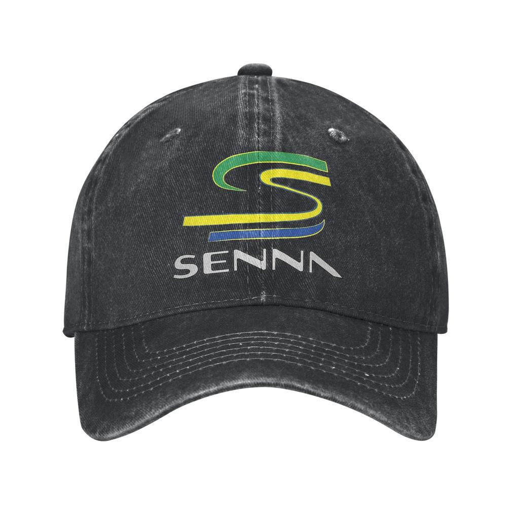 Vintage Ayrton Senna Brazil Logo  Baseball Cap Unisex Style Distressed Denim Washed Sun Cap  Outdoor Summer Gift Hats Cap