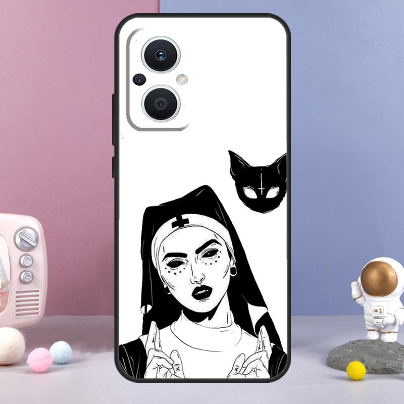 Gothic Witch Satan Case For OPPO Reno8 T Reno 7 4 5 6 Lite 10 Pro 4Z 5Z OPPO Find X5 Pro X6 X2 X3 Lite Cover