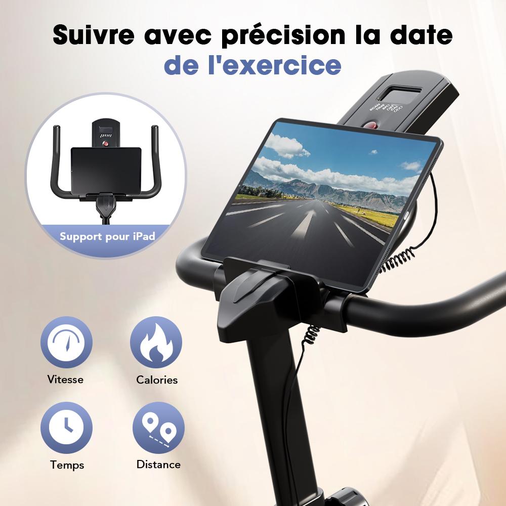 Indoor Cycling Bike iScooter QK116 6KG Flywheel Adjustable Resistance Magnetic Spin Bike LCD Screen Silent Belt