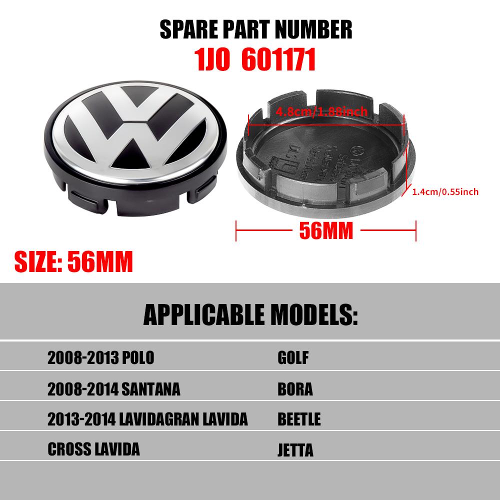 4pcs/set 56mm/65mm/66mm Car Wheel Center Cap Hub Covers Badge Accessories For VW Volkswagen Golf 6N0601171 6CD601171 3B7601171
