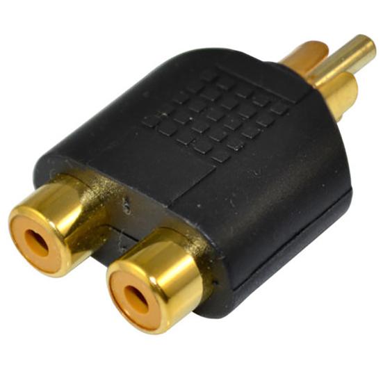 RCA Erkek - Çift Dişi Soket AV Ses Video Sinyal Y Ayırıcı Fiş Adaptörü