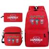 Animation Cartoon Grund- und Sekundarschüler Schultasche Kinderrucksack Freizeit Federmäppchen Umhängetasche Dreiteiliges Set