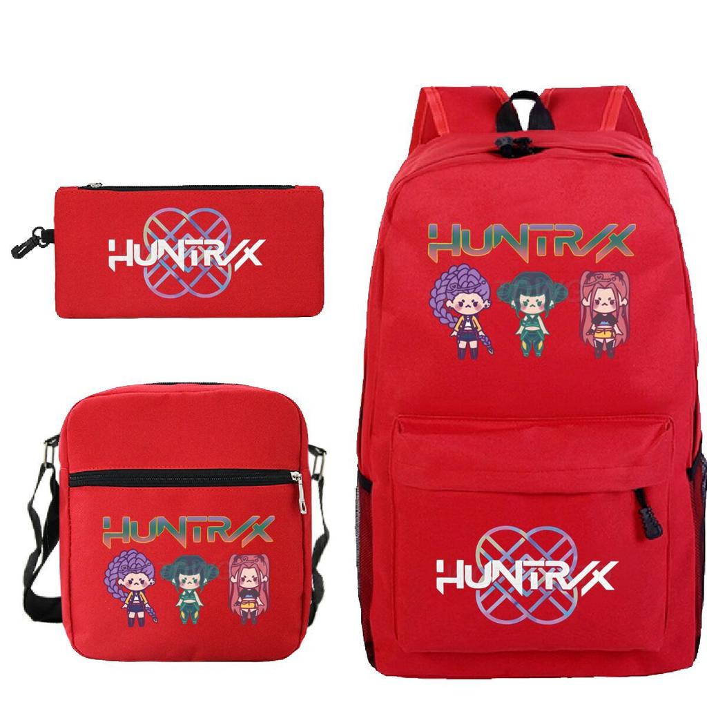 Animation Cartoon Grund- und Sekundarschüler Schultasche Kinderrucksack Freizeit Federmäppchen Umhängetasche Dreiteiliges Set