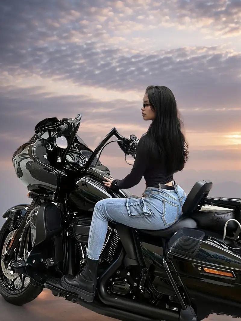 

Functional High-Waist Skinny Peach Wash Denim Pencil Pants Double Extra Large