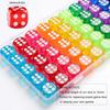 100Pcs/Set 6 Sided Dice 14Mm D6 Clear Color Crystal Acrylic Round Edge Boxed Dice For Tabletop Gaming Party Dnd Ten Per Color