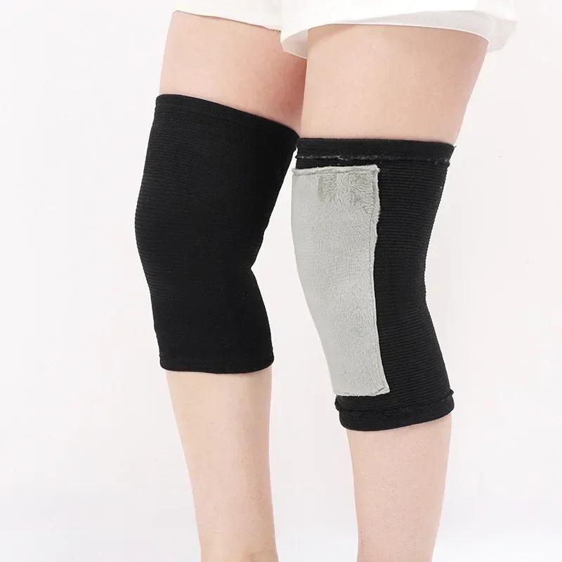 Кашеміровий наколінник для полегшення болю в суглобах при артриті, подвійний товстий вовняний захист, грілка для спорту, роботи, 1 пара, зима