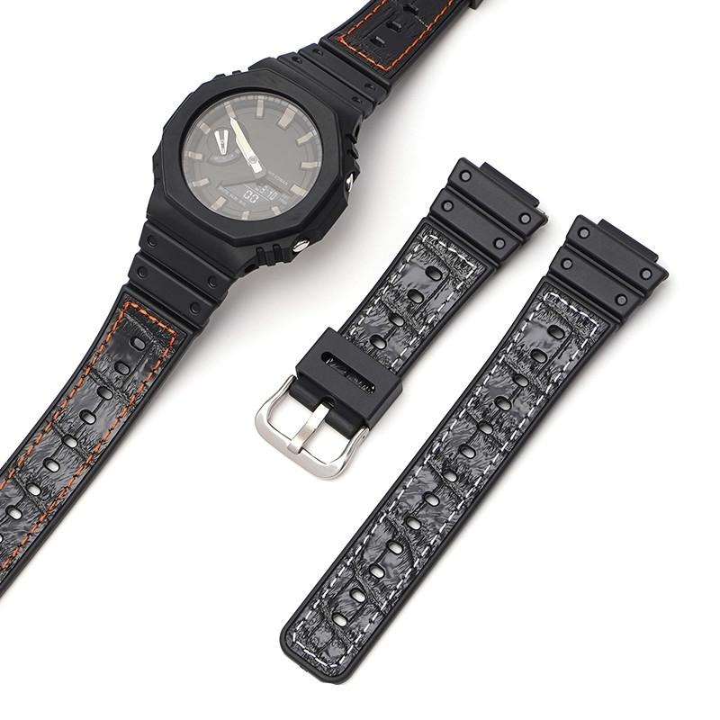 Modified Kit for Casio G-Shock GA-2100 GA-2110 Replacement Men TPU Rubber Quick Release Watch Band Strap Case Bezel Accessories