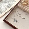 Korean Style Pull Out Flower Long Snake Bone Sweater Necklace For Women