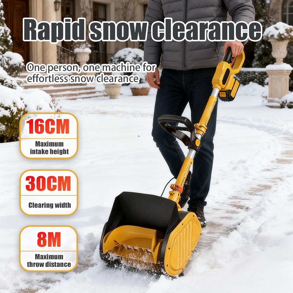 Battery-Powered Snow Blower Cordless Electric Snow Thrower Snow Clearing Machine Lightweight Snow Removal Tool for Driveway