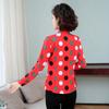 Bow Tie Tied Long Sleeved Top Korean Version Chiffon Shirt Women's Spring Autumn New Polka Dot Bottoming Blouse S-5XL