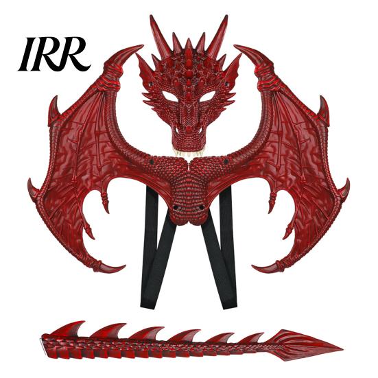 Comfortable Dragon Cosplay Children s Costumes Set, with Mask Tail And Wing, Lightweight Children Wing Set Dress Up Costumes, for Ages 3-12