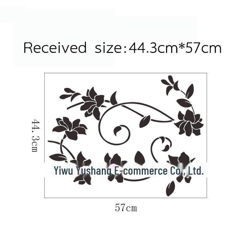 Custom Flower Vine Wall Stickers: Eco-Friendly PVC Decor for Bedroom, Living Room, Refrigerator, or Restaurant