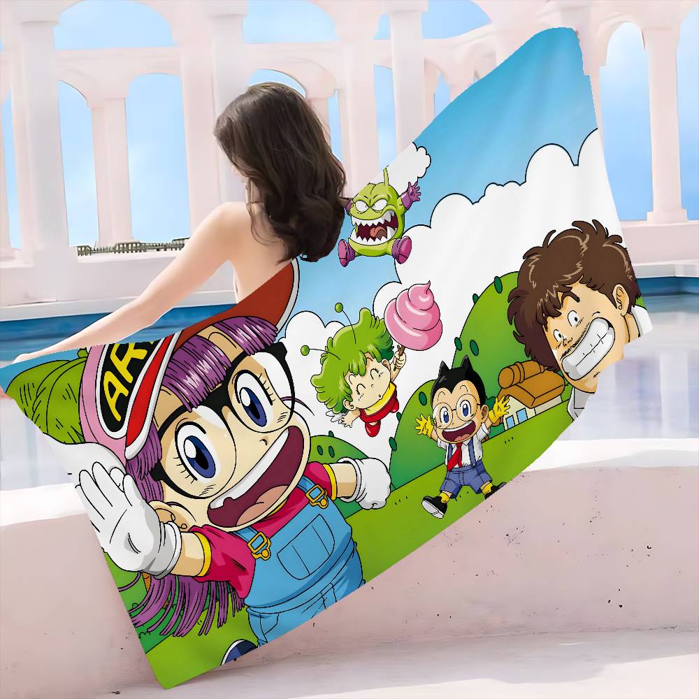 

Dr Slump Anmie A-Aralees Bath Towel Microfiber Soft Water Absorbing Breathable For Girl Kids Decorative Cartoon Beach Towel W30*H60(CM)