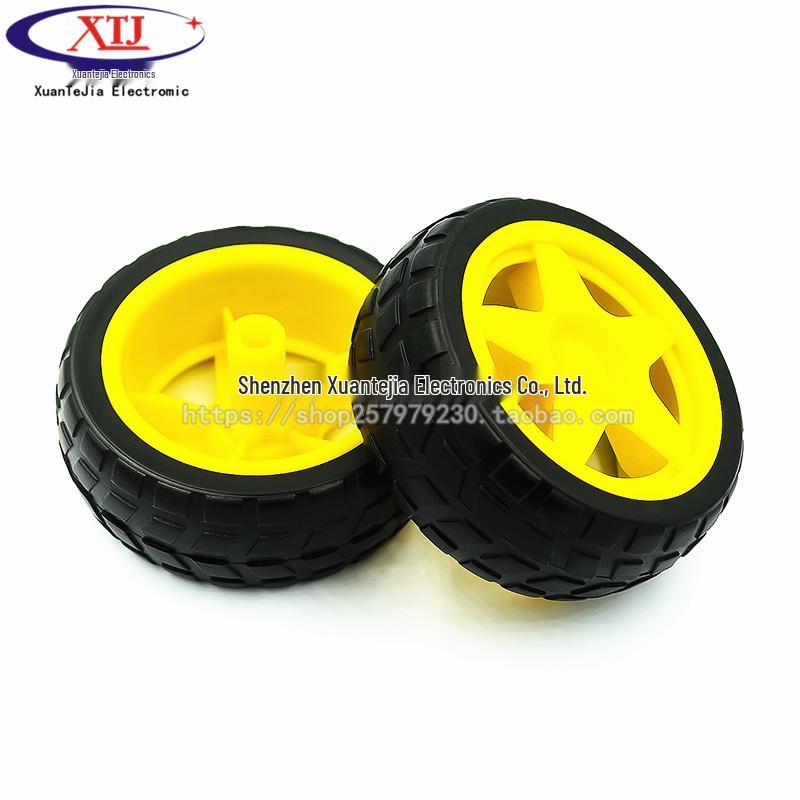 

Smart Car Chassis with Robot Tires & DC Geared TT Motor Set (70g) Figure 8 Wheels