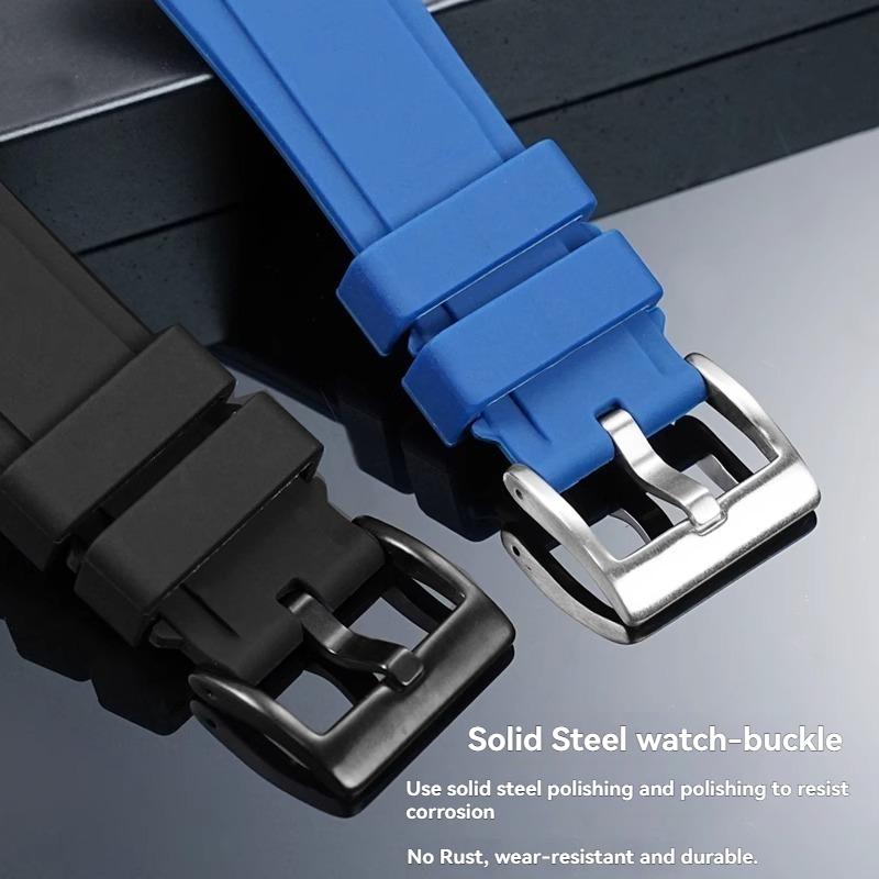 For GUESS W0149L5 Series Watch Chain Soft Resin Silicone Watchband Convex Mouth 26x14m Watch Strap Waterproof Bracelet Bue