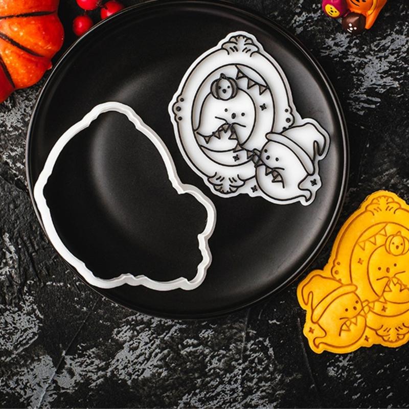 Plastic Baking Cookie Molds With Specter Design Halloween Party Pastry Making Kitchen Utensils For Family Activity