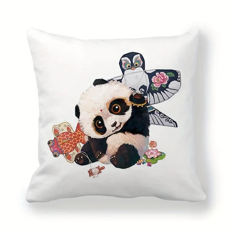 Tecknad Kattmönster Kuddfodral Vardagsrum Soffa Dekor Hem Stol Bil Sovrum Dekorativt Kuddfodral Mjukt Prydnadskuddfodral
