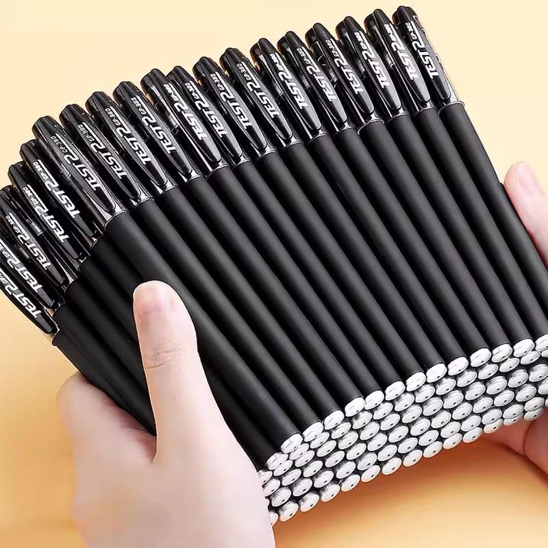 Student 0.5mm Black Gel Pen - Office Stationery Signing Pen