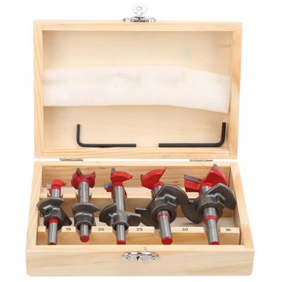 5 szt. Frez do otworów na zawiasy Stal stopowa Stolarstwo Otwornik Drzwi Drewno Rozwiertak Wiertło z ogranicznikiem