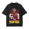 Anime Crazy Invincible Graphic Print TShirt Vintage Washed Harajuku YK Fashion Summer Tee Crew Oneck Cotton Luxurious Top
