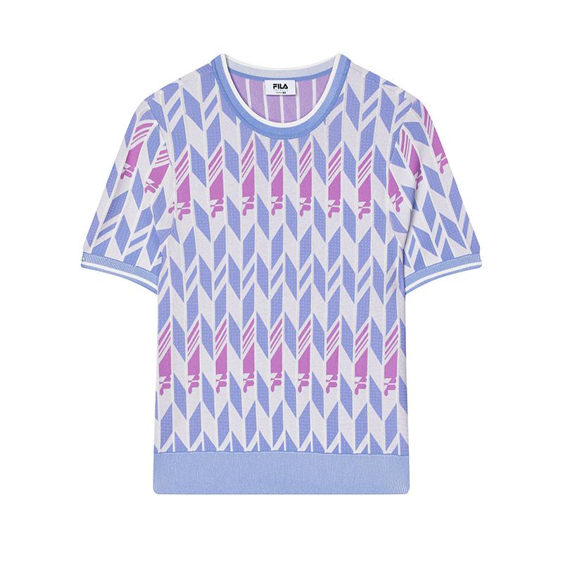 

New FILA Knitwear Women s Blue Star Flower Blue F11W424404FLB 160/80A/S