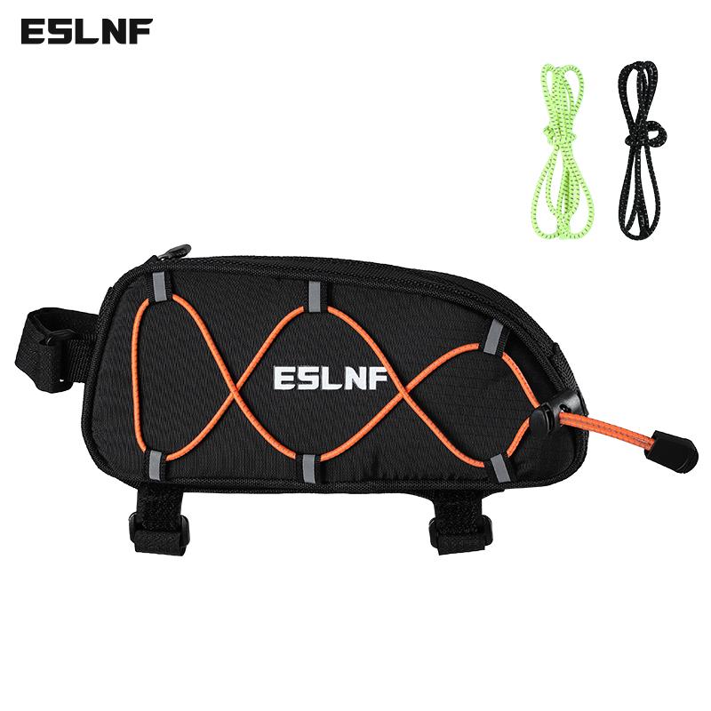 ESLNF Bike Bags Rainproof Reflective Front Top Frame Tube Bag Large Capacity Ultralight Bicycle Upper pipe bag чёрный