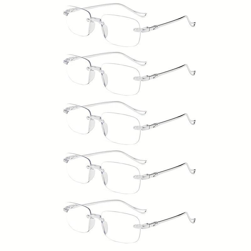 5 Pairs of Replaceable with blue ligth anti radiation Eyeglass Metal frame Suitable for Men and Women reading eyeglass