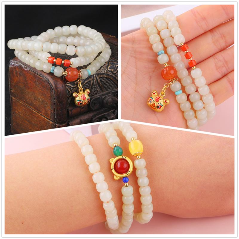 2pcs/Bag Zinc Alloy Metal Tiger Heart Beads Charms For Bracelet Making DIY Jewelry Accessories