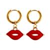 Starfish Charms Ear Buckle Lip Hoop Earrings Simple Enamel Fish Earrings  Party