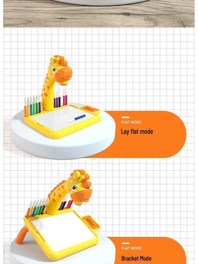 Little Deer Projector Drawing Board: Educational Art & Writing Toy for Children