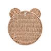 Rattan Kleine Pflanze Display Aufbewahrungsregal Niedliche Bärenohren Wandmontierter Hängekorb Bücherregal Schweberegale Dekoration