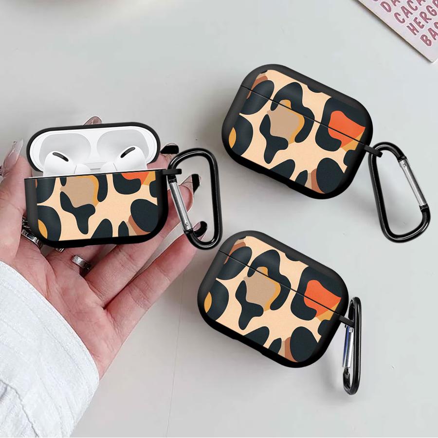 Case For Airpods 1 Pro 3 4 Pro3 2 Pro2 Earphone Cases Cover Cartoon Leopard Print