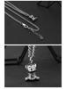 Trendy Titanium Steel Kitten Necklace: European & American Hip-Hop Style, Unisex Pendant Chain for Couples