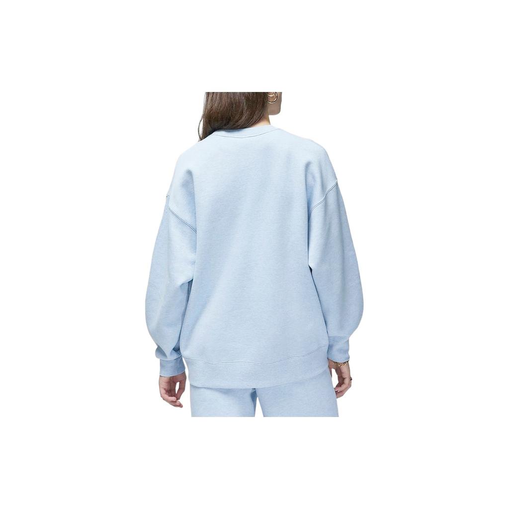Jordan Solid Color Round Neck Casual Fleece Long Sleeve Sweatshirt Women sweatshirt Blue Gray FB5117-436